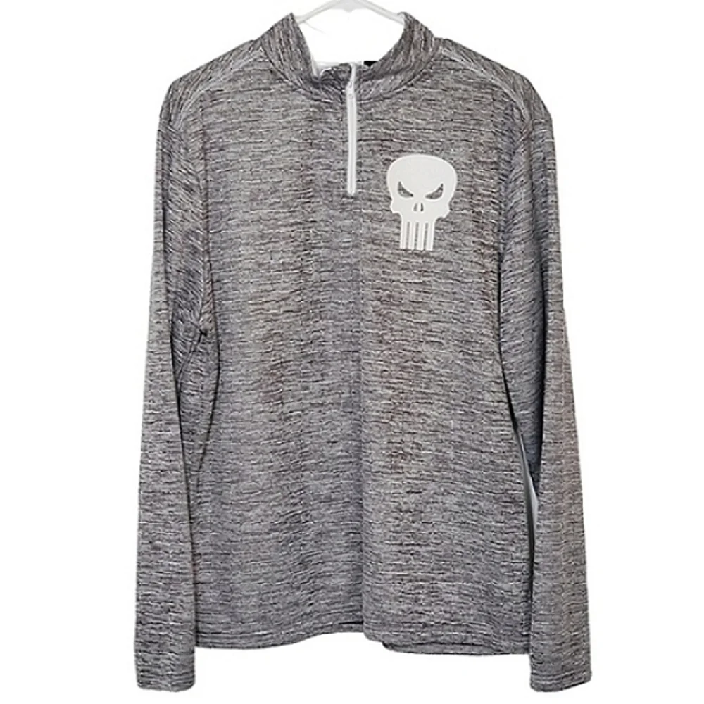 Marvel Punisher 1/4 Zip Pullover Size M (38/40) *7101 - Picture 1 of 9